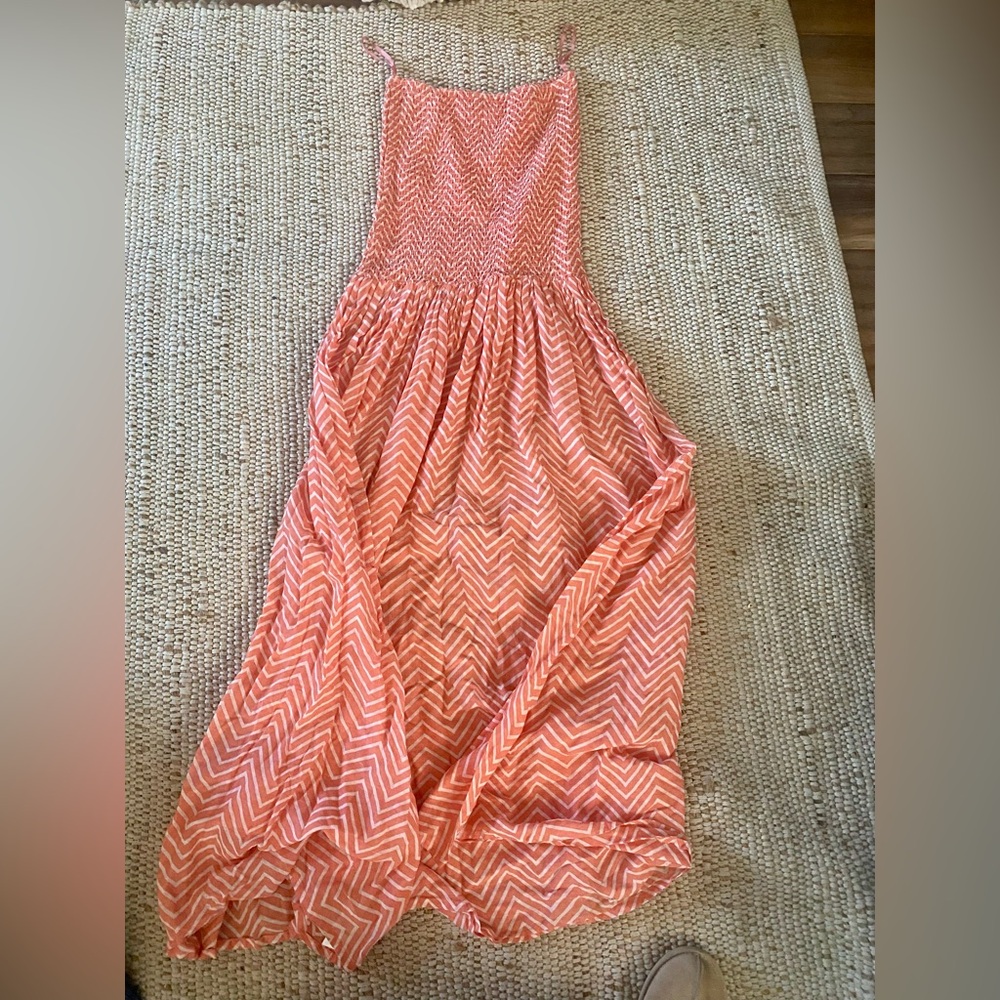 French Connection Orange Textured Dress